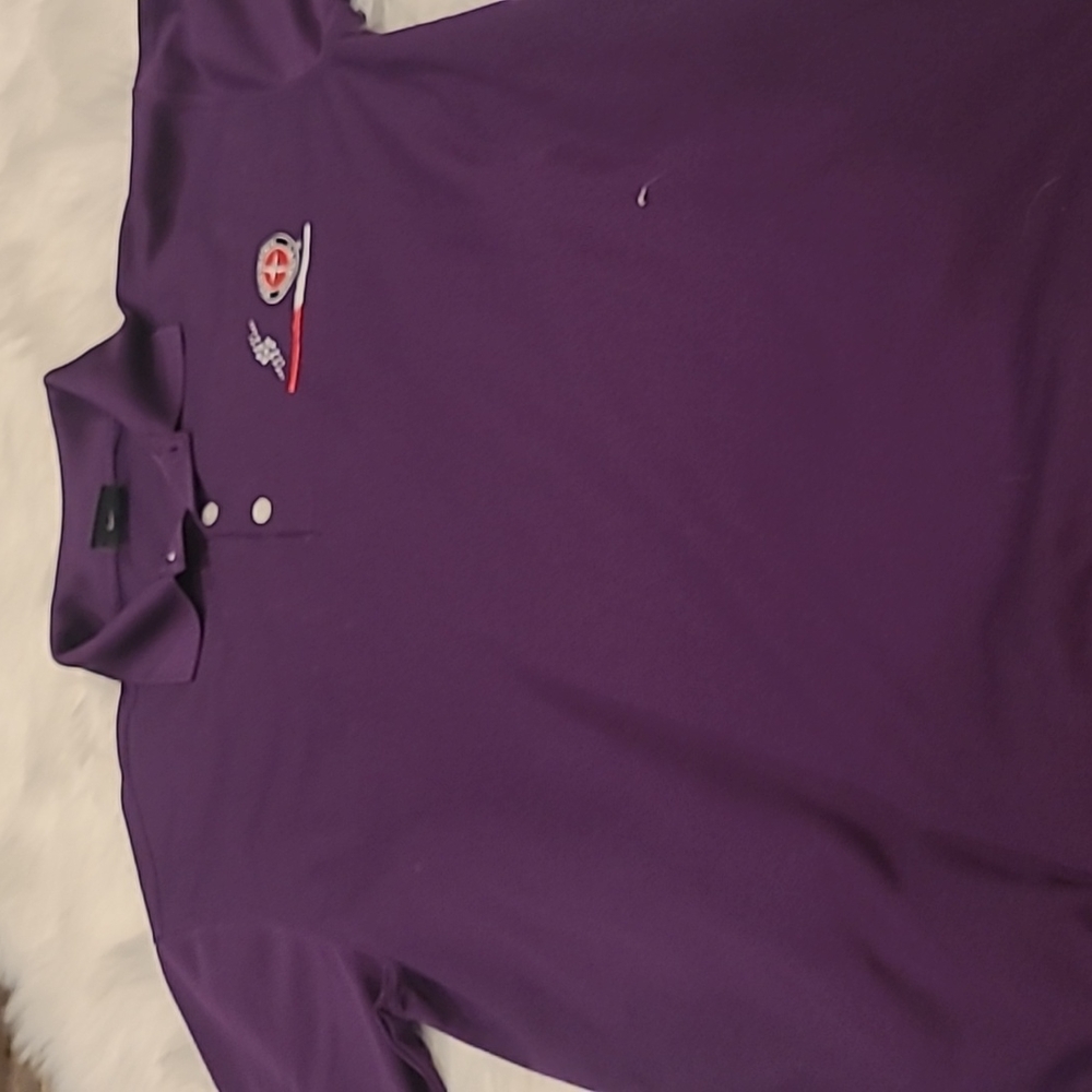* Nike Golf Shirt Medium  Purple Schwinn Quality.
